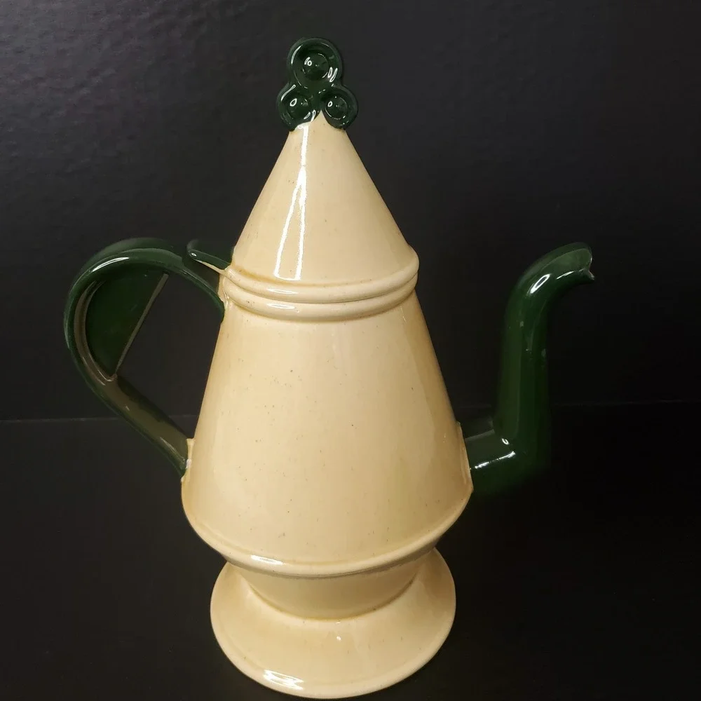 Vintage METLOX POPPY TRAIL Homestead Farm Horse Provincial Coffee Tea Pot‎